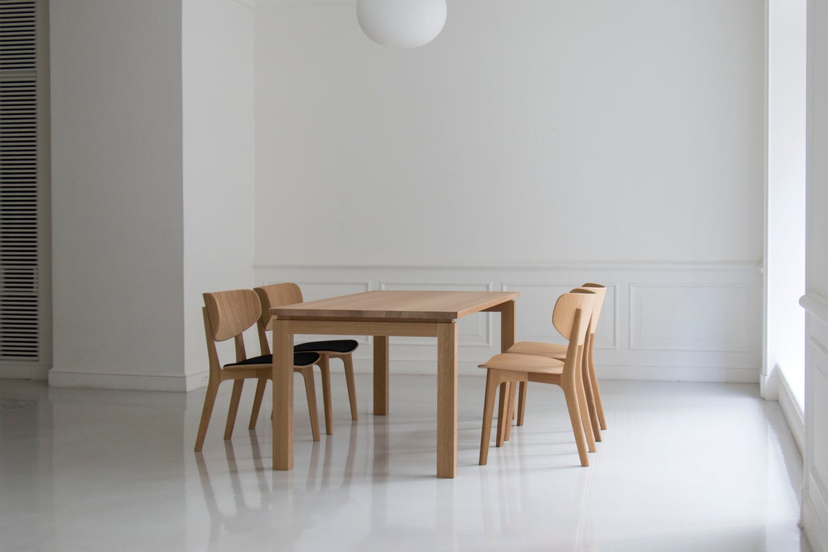 W1500mm（ムク天板）×Roundishチェア